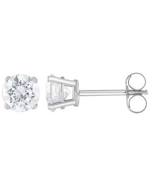 Lab Grown Diamonds 14K 1.00 Ct. Tw. Lab-Grown Diamond 4 Prong Stud Earring - Metallic