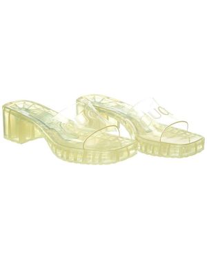 Gucci Logo Rubber Sandal - Yellow