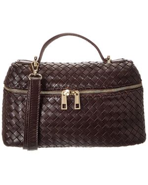 Isabella Rose Quinn Hand-Woven Leather Crossbody - Brown
