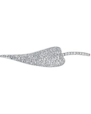 Genevive Jewelry Silver Cz Pin - White