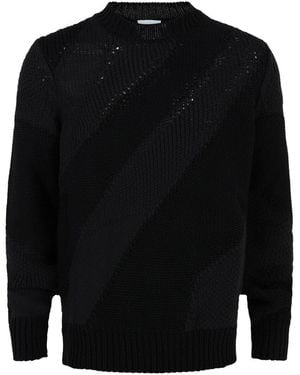 Ferragamo Textured Cable Knit Jumper - Black