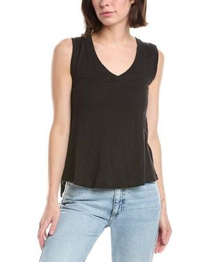 ATM Slub Jersey V-Neck Tank Top - Black