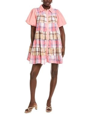 Marion Pattern Mini Dress - Pink