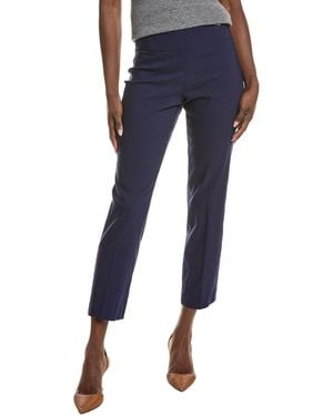 Jones New York Pull-On Wide Waistband Straight Ankle Pant - Blue