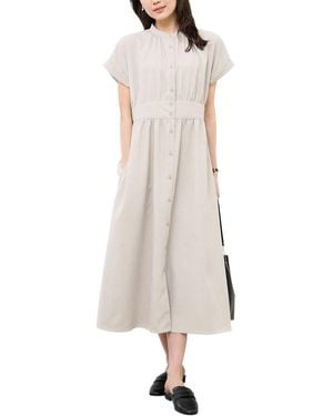 AMINA GLAM Midi Dress - Natural