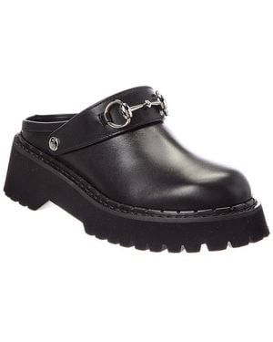 Gucci Horsebit Leather Mule - Black