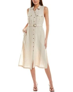 Tommy Bahama Two Palms Safari Linen Midi Dress - Natural