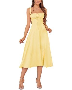 Amanda Royal Midi Dress - Yellow
