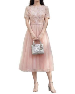 BURRYCO Short Sleeve Midi Dress - Pink