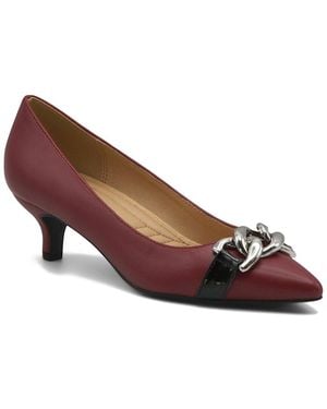 Adrienne Vittadini Saga Leather Pump - Brown