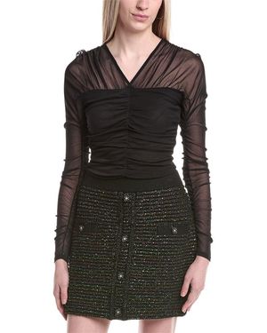 MILLY Knit Angora & Wool-Blend Jumper - Black