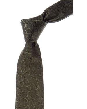 Gucci Fil Jacquard Silk Tie - Green