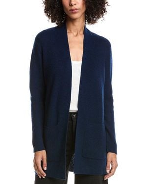 Forte Wool & Cashmere-Blend Drape Cardigan - Blue