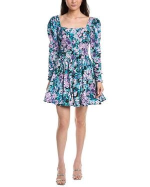Tadashi Shoji Harlym Floral Print Mini Dress - Blue