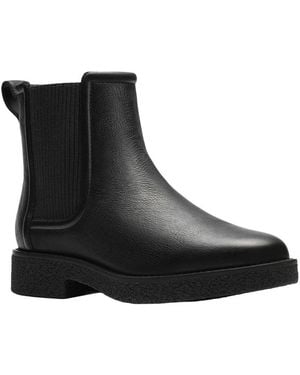 Clarks Nella Top Leather Boot - Black