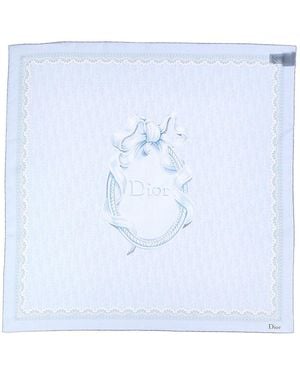Dior Medallion Silk Scarf - Blue