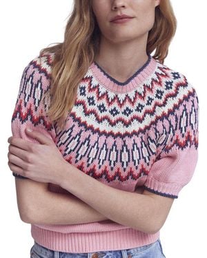 Boden Margot Puff Sleeve T-Shirt - Pink