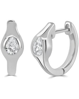 Sabrina Designs 14K 0.26 Ct. Tw. Diamond Huggie Earrings - Metallic