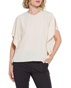 Lyssé Carmen V-Neck Scarf Top - White