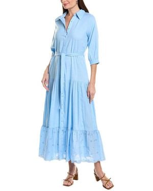 Garrie B Maxi Shirtdress - Blue