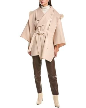 La Fiorentina Hooded Cape - Natural
