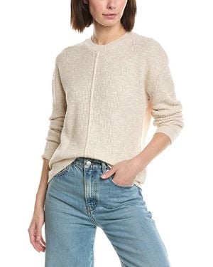 ATM Pintuck Linen & Silk-Blend Jumper - Blue