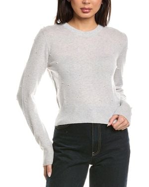 Brodie Cashmere Little Pearl Crewneck Wool & Cashmere-Blend Jumper - Grey