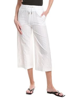 Fabiana Filippi Textured Poplin Cropped Trouser - White