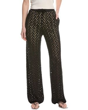 Brunello Cucinelli Linen & Silk-Blend Pant - Black