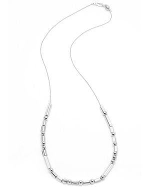 Eddie Borgo Rhodium Plated Totem Necklace - White