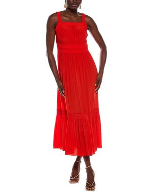 Marc Cain Solid Midi Dress - Red