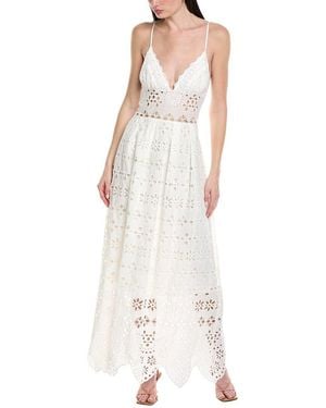 Seraphin Embroidered Maxi Dress - White