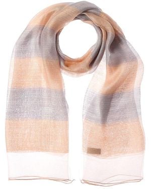 Saachi Shimmering Striped Silk & Wool-Blend Scarf - Pink