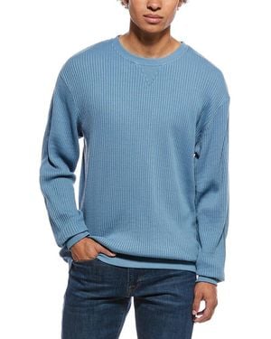 COSTA APPAREL Del Mar Thermal Crewneck Pullover - Blue