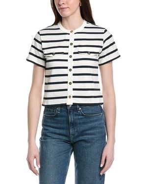 FRAME The Jersey Striped Top - Blue