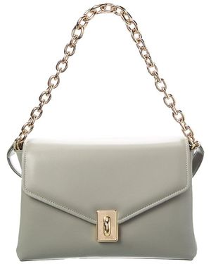 Furla Meridiana Medium Leather Crossbody - Gray