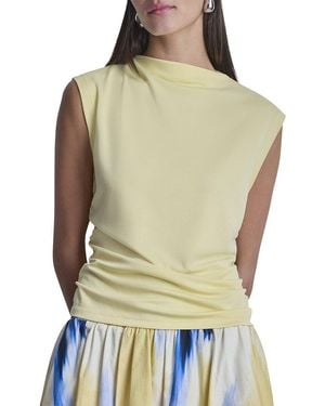 DKNY Side Ruch Pique Top - Green