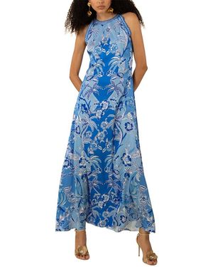 Hale Bob Florence Silk-Blend Maxi Dress - Blue