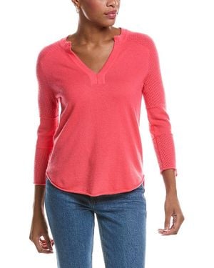 InCashmere V-Neck Cashmere Sweater - Red