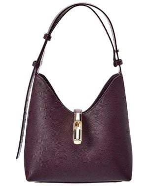 Furla Goccia Small Leather Hobo Bag - Purple