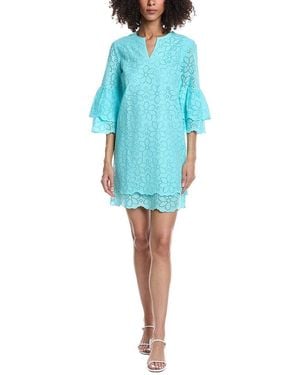 tyler boe Christina Eyelet Mini Dress - Blue