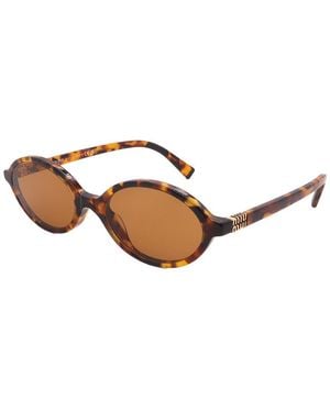 Miu Miu Mu04Zs 50Mm Sunglasses - Brown
