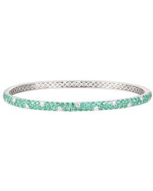 Gregg Ruth 14K 1.99 Ct. Tw. Diamond & Emerald Bangle - Multicolour