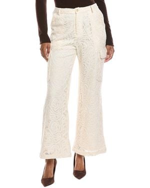 Gracia Lace Cargo Long Pant - Natural