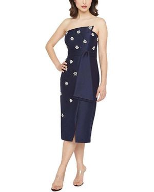 Kay Unger Ria Embellished Midi Dress - Blue