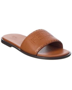 Fendi Leather Sandal - Brown