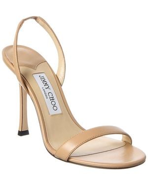 Jimmy Choo Jenn 100 Leather Sandal - Metallic