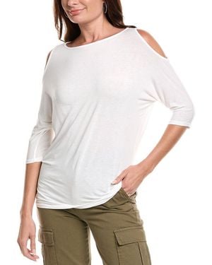 Michael Stars Cold Shoulder Tank Top - White