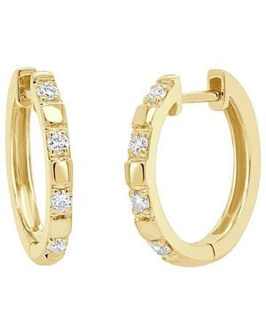 Sabrina Designs 14K 0.17 Ct. Tw. Diamond Hoop Earrings - Metallic