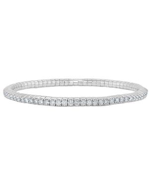 Sabrina Designs 14k 3.20 Ct. Tw. Diamond Flexible Bangle Bracelet - White